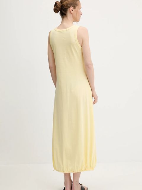 Answear.LAB sukienka kolor żółty midi prosta