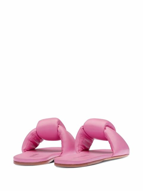 Miu Miu padded leather slides - Pink