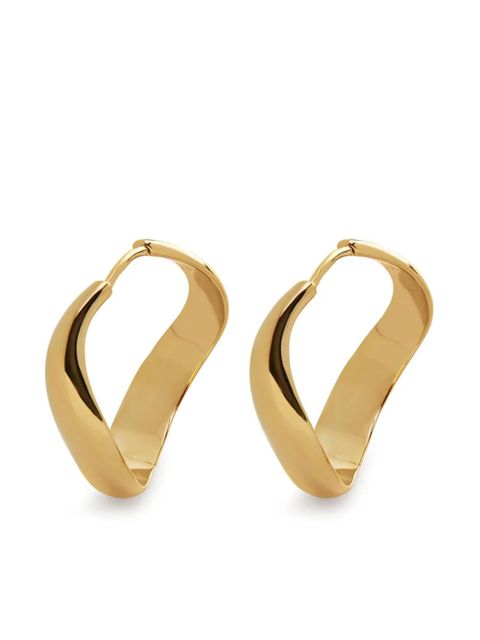 Monica Vinader medium Swirl hoop earrings - Gold - zdjęcie produktu nr 1