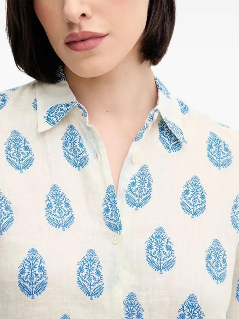 MC2 Saint Barth paisley-print linen shirt - White - zdjęcie produktu nr 1