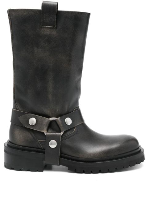 Golden Goose leather biker boots - Black - zdjęcie produktu nr 1