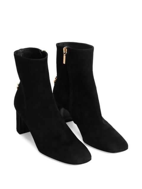 Dolce & Gabbana DG logo suede boots - Black
