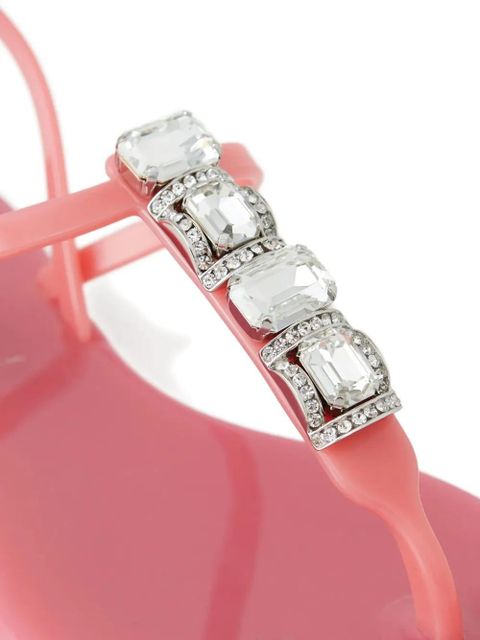 Casadei crystal-embellished thong-strap sandals - Pink