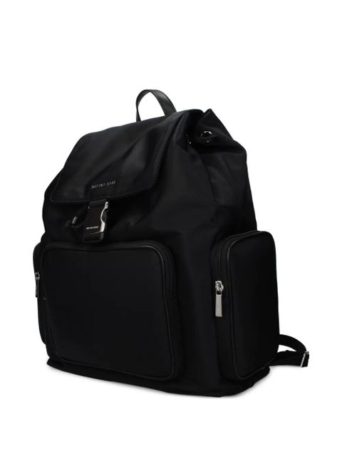 Michael Kors logo-strap buckle-buckle backpack - Black