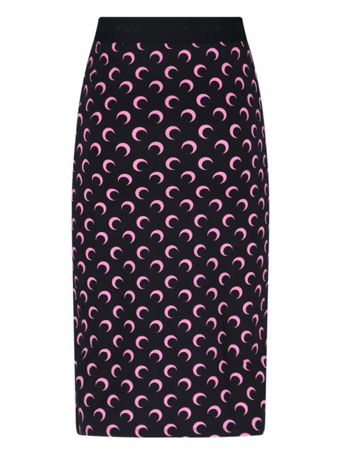 Marine Serre moon print skirt - Black - zdjęcie produktu nr 2