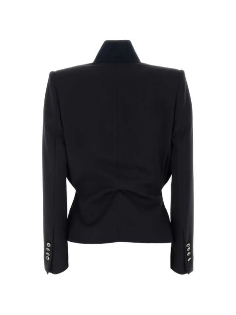 Alexander McQueen notched wool blazer - Black - zdjęcie produktu nr 2