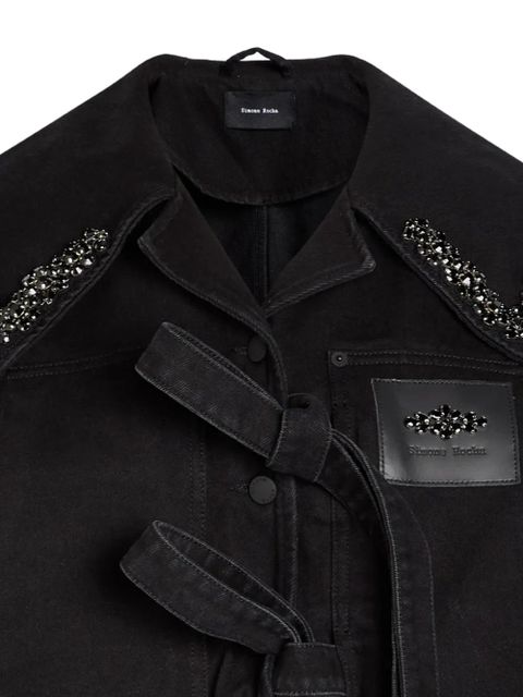 Simone Rocha embellished tie-details jacket - Black - zdjęcie produktu nr 2
