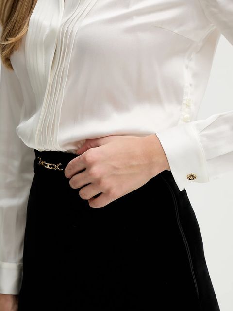 Elisabetta Franchi sukienka z dodatkiem jedwabiu kolor czarny maxi prosta ABR4657E2