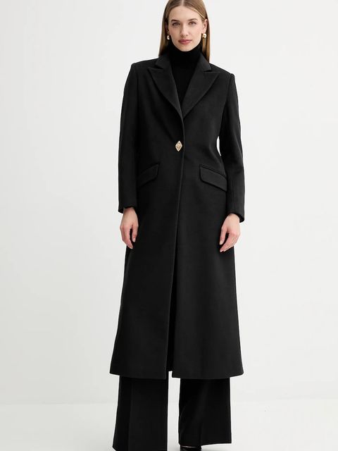 Fracomina sweter wełniany damski kolor czarny lekki z golfem FR25WT7013K47301 - zdjęcie produktu nr 2