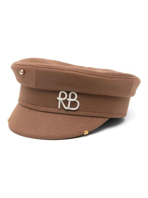 Ruslan Baginskiy rivet-detail baker boy cap - Brown - zdjęcie produktu nr 1