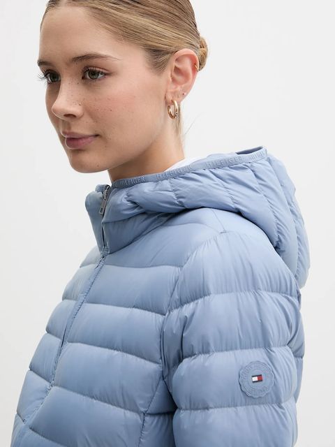 Tommy Hilfiger kurtka puchowa kolor niebieski przejściowa WW0WW46788