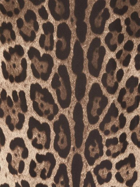 Dolce & Gabbana leopard-print silk scarf - Black - zdjęcie produktu nr 2