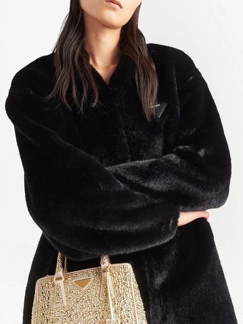 Prada Aspen faux-fur coat - Black