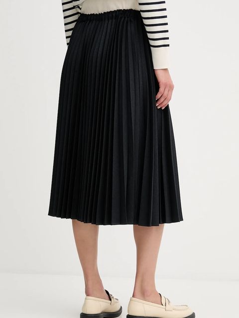 Tommy Hilfiger spódnica kolor granatowy midi rozkloszowana WW0WW48258