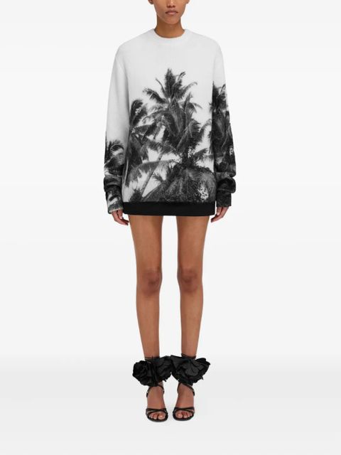 Ferragamo palm-tree print sweatshirt - White - zdjęcie produktu nr 2
