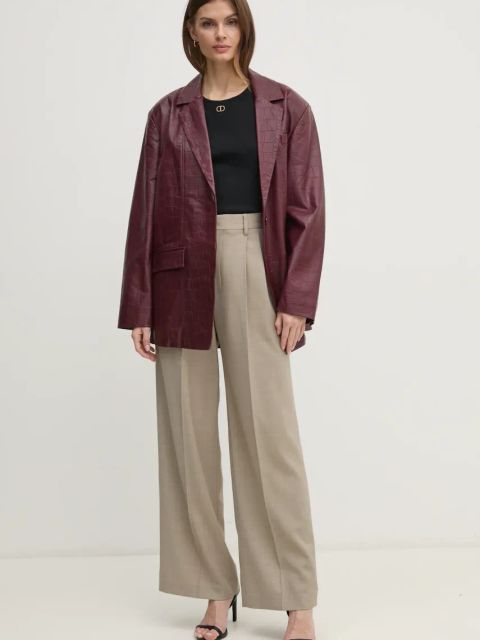 Twinset top bawełniany kolor czarny 251TP2550