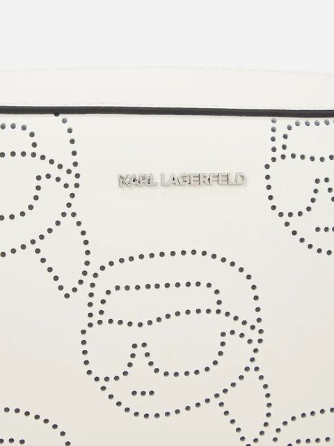 Karl Lagerfeld torebka skórzana IKON kolor biały A2W30066