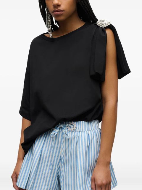 AREA pleated grommet shorts - Blue - zdjęcie produktu nr 2