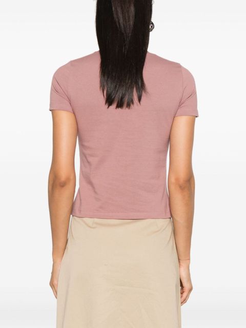 Chloé flocked-logo T-shirt - Pink