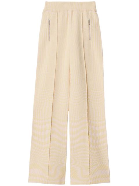 Burberry houndstooth-jacquard wool-blend trousers - Neutrals - zdjęcie produktu nr 1