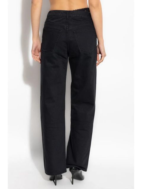 Alexander Wang lace-detailing straight jeans - Black