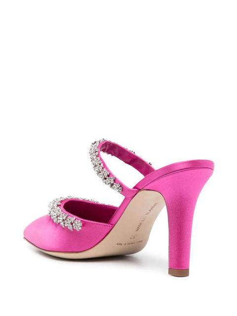 Manolo Blahnik Vedadamu 80mm crystal-embellished mules - Pink