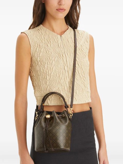 Tory Burch mini T Monogram bucket bag - Brown