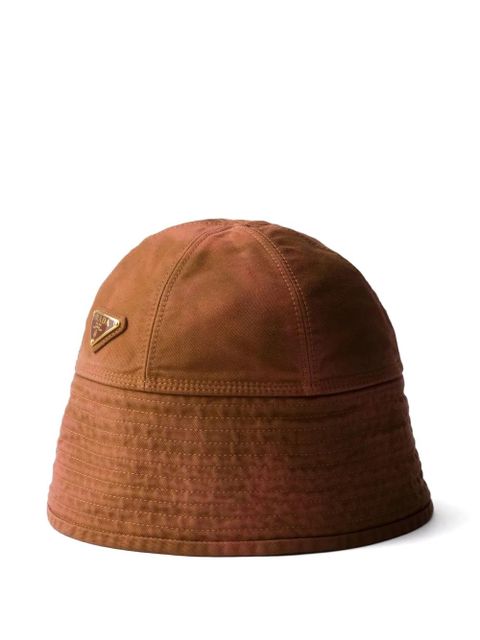 Prada cotton bucket hat - Brown - zdjęcie produktu nr 1