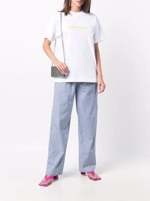 Balenciaga logo-print oversized T-shirt - White - zdjęcie produktu nr 2