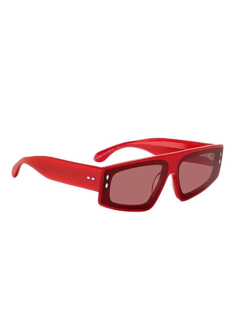 Isabel Marant Eyewear Zoomy rectangle-frame sunglasses - Red - zdjęcie produktu nr 2