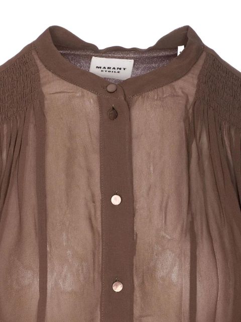 MARANT ÉTOILE button-front sheer shirt - Brown