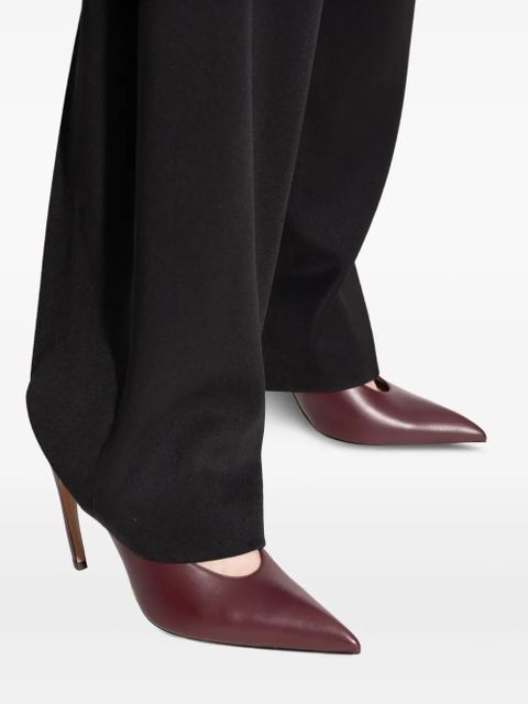 The Attico 11mm slingback pointed-toe pumps - Red