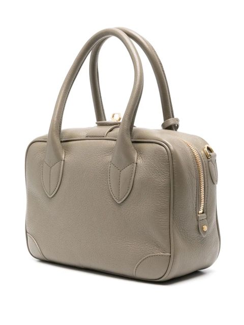 Golden Goose zipped leather tote bag - Green