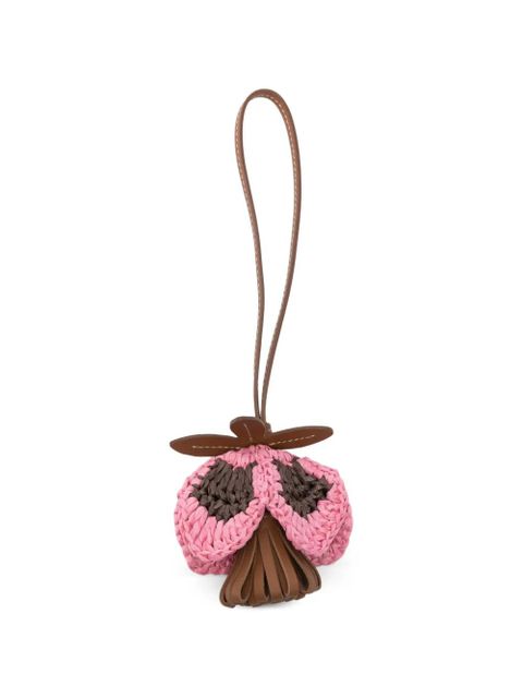 Miu Miu crochet flower bag charm - Brown