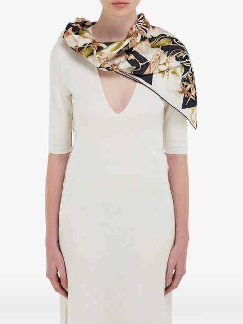 Ferragamo Gaia-print silk scarf - Black - zdjęcie produktu nr 2