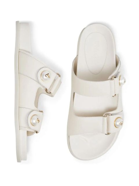 Jimmy Choo Fayence pearl-embellished sandals - White