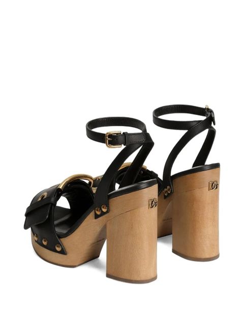 Dolce & Gabbana buckle studded sandals - Black