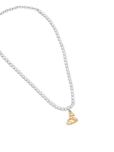 Marni charm-detail crystal necklace - Gold