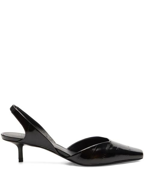 LouLou de Saison Hyde eel-effect slingback pumps - Black - zdjęcie produktu nr 1