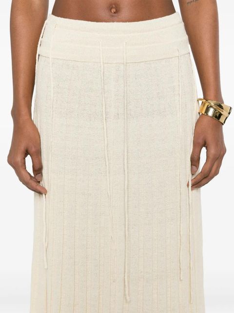 Christopher Esber pleated maxi skirt - Neutrals