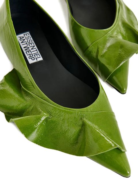 Essentiel Antwerp ruffled flat pumps - Green