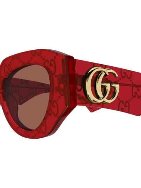 Gucci Eyewear Double G sunglasses - Red - zdjęcie produktu nr 2