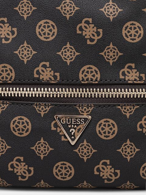 Guess plecak MANHATTAN damski kolor brązowy mały wzorzysty HWPG71 18320