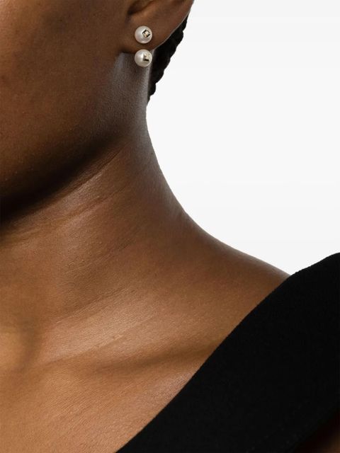 EÉRA 18kt yellow gold Double pearl and diamond earring