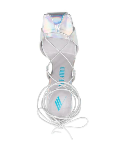 The Attico 105mm Adele sandals - Silver