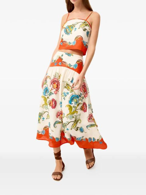 Marie Oliver Vicki floral skirt - Neutrals - zdjęcie produktu nr 2