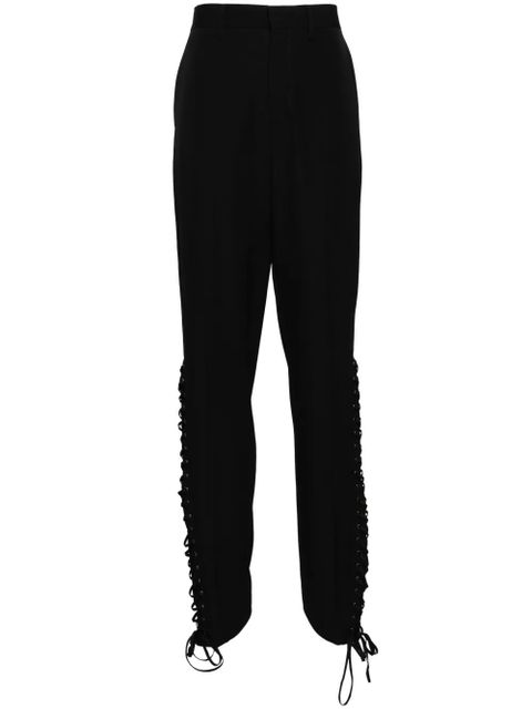 Jean Paul Gaultier lace-up wool trousers - Black - zdjęcie produktu nr 1