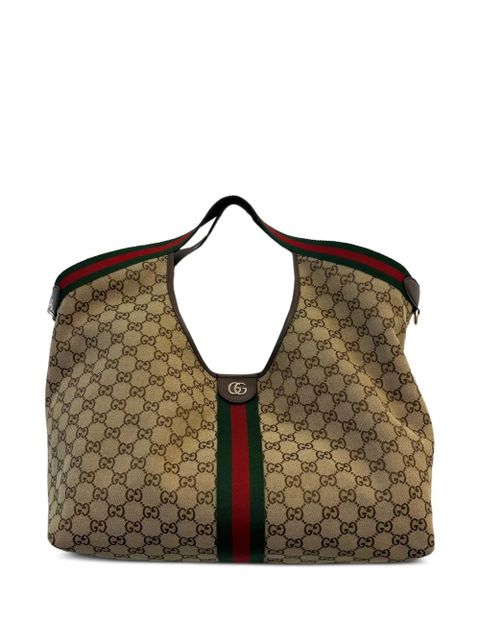 Gucci large Giglio gg-motif striped tote bag - Neutrals - zdjęcie produktu nr 1