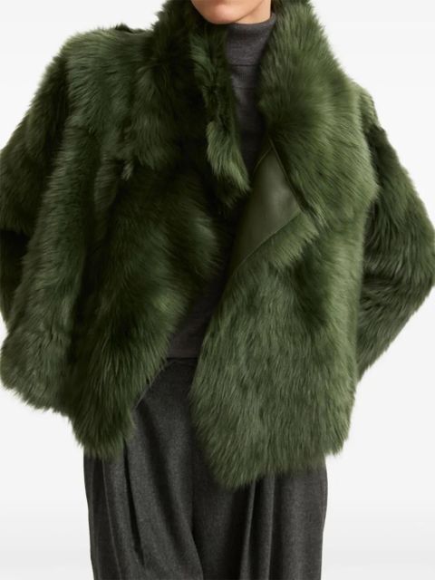 Yves Salomon shearling short jacket - Green