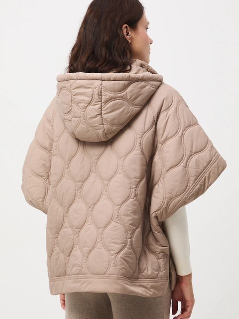 Medicine poncho kolor beżowy przejściowa oversize